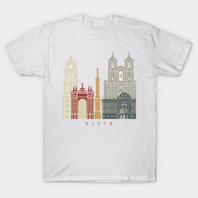 Sucre Skyline Poster T-Shirt by PaulrommerArt